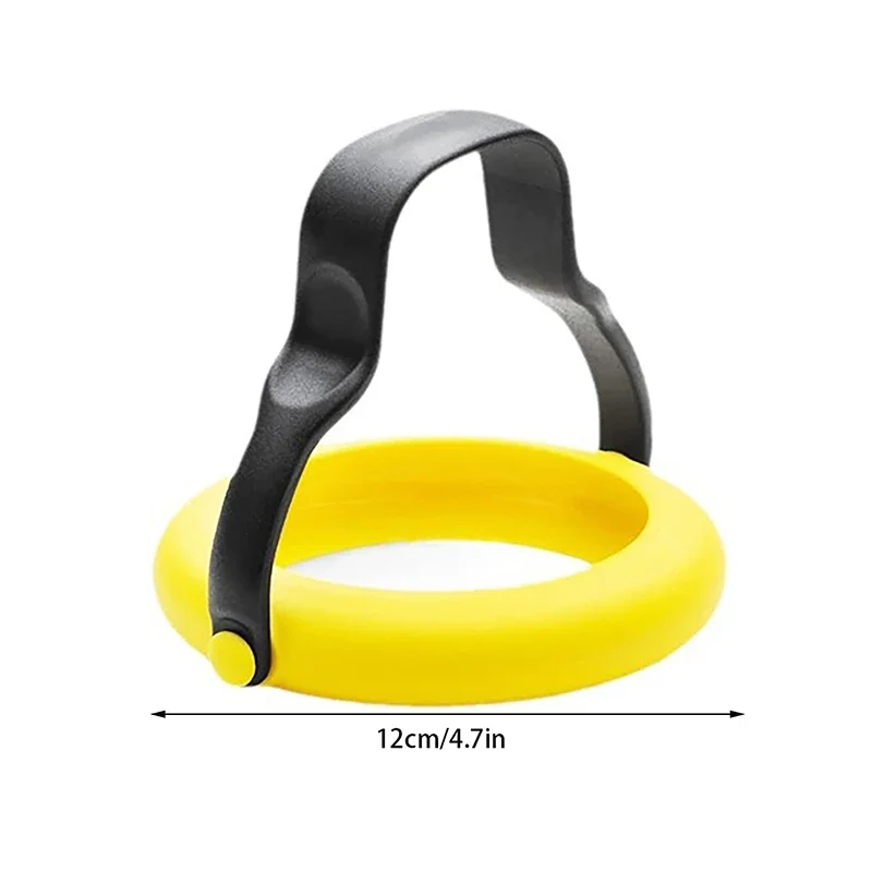 حلقة بيضة من السيليكون، قالب طبخ غير لاصق، مقبض معزول، أداة مطبخ سهلة القلي والبيض والإفطار 360 درجة °   زعنفة البيض #6