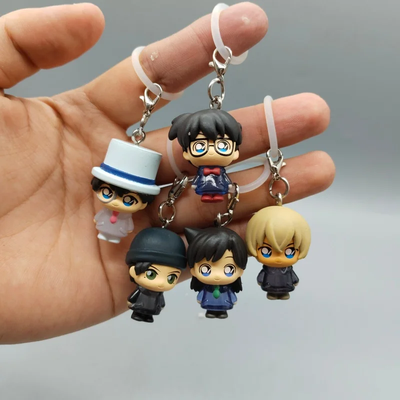 Bandai Detective Conan Gashapon Character Keychain Pendant Umbrella Hanger For Anime Fans Kaito Kid Ran Shuichi Akai Amuro
