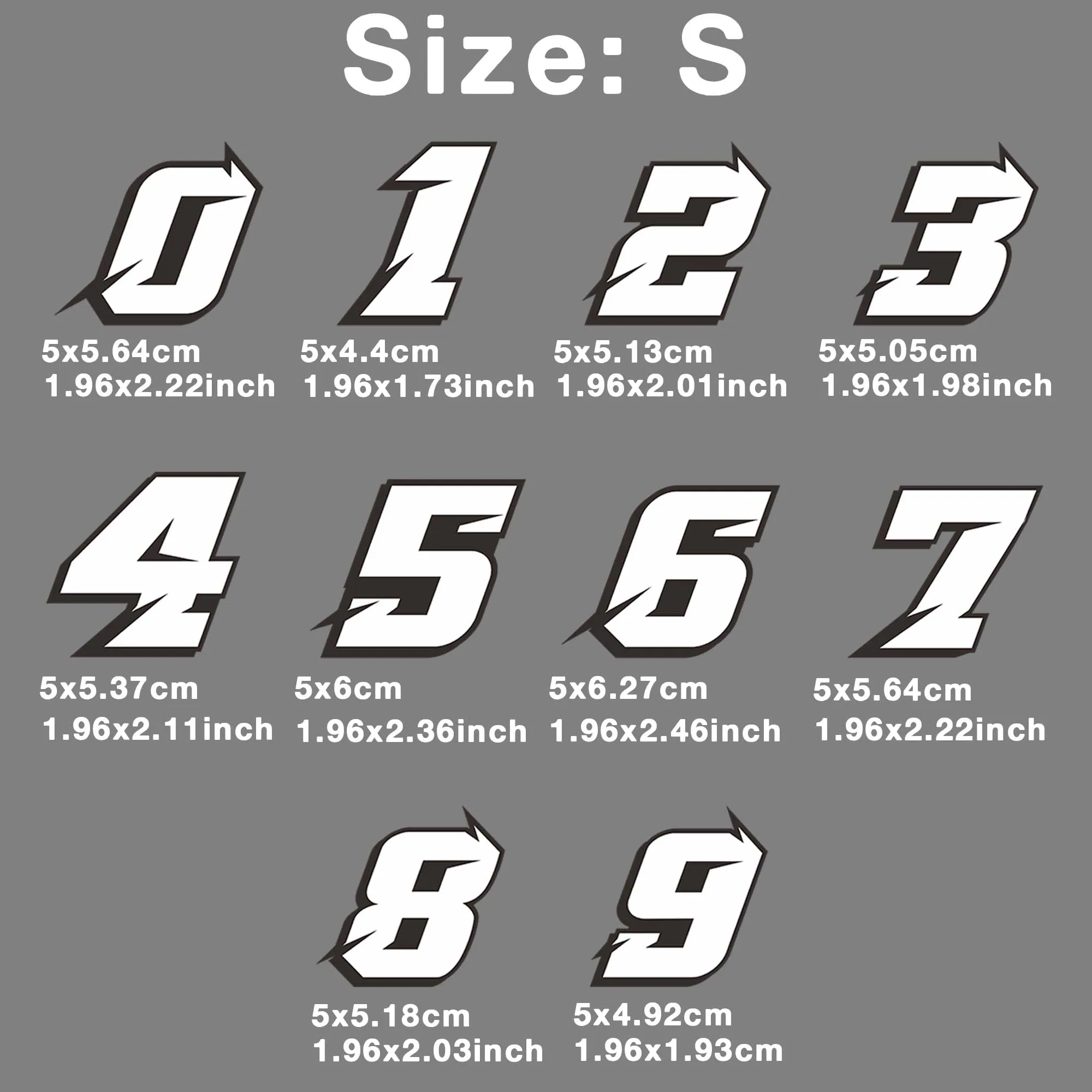 2Pcs Green Waterproof Self Adhesive Number Vinyl Stickers For Motorcycle Helmet Fairing Fuel Tank Scooter Bicycle Decor