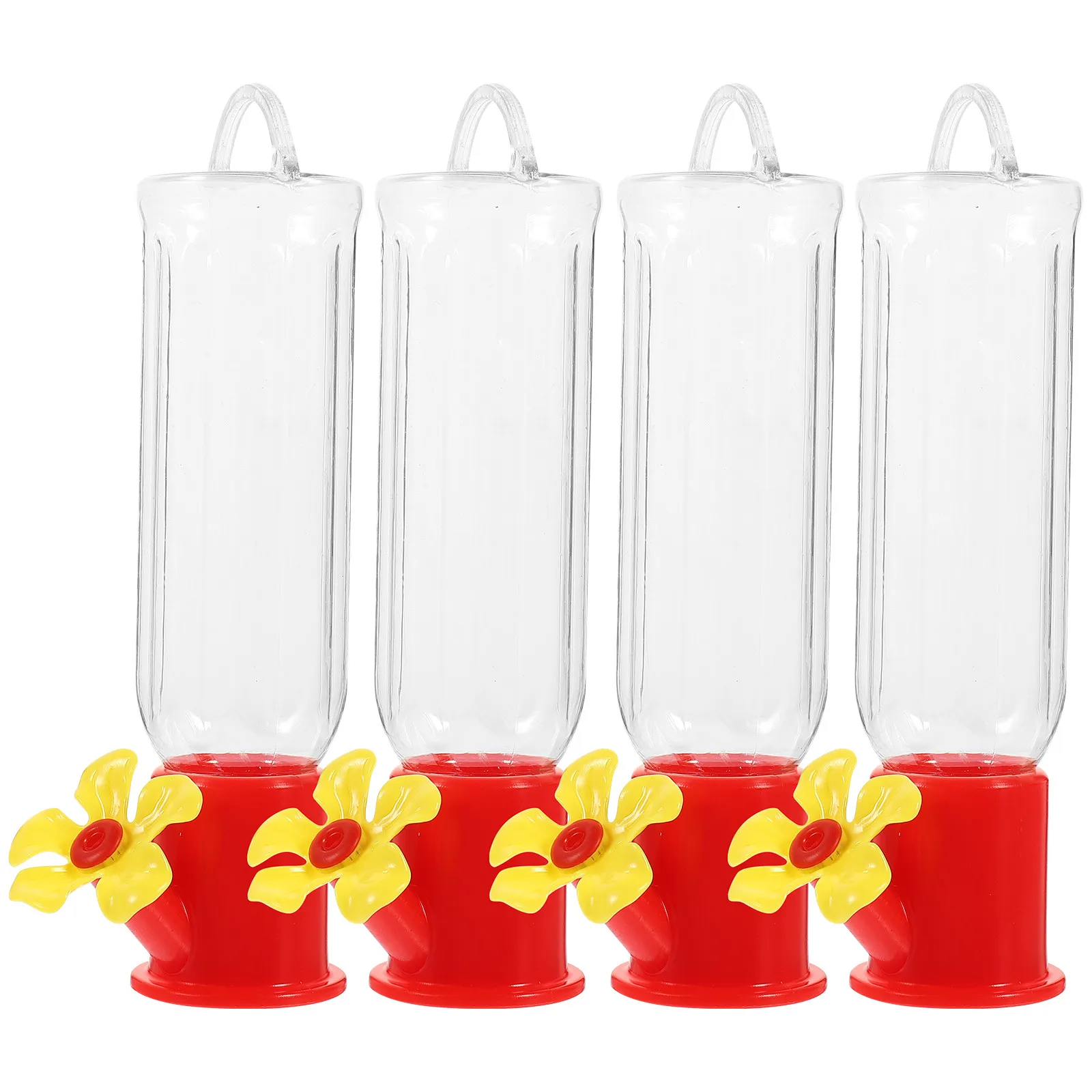 4 Pcs Humming Bird Hanging Feeder Hummingbird Ornament Feeders for Outdoor Plastic Outdoors Small