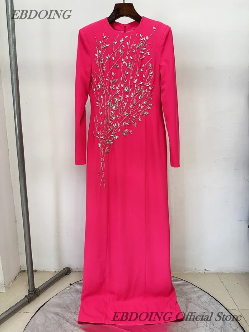 Robe de soiree Elegante formele jurken A-lijn O-hals Volledige mouwen Aangepaste avondjurk Feestjurken