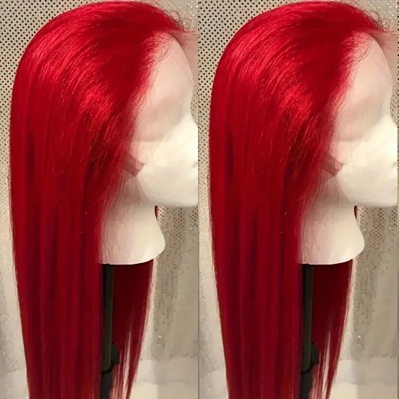 wig-woman-european-and-american-women's-fashion-big-red-straight-hair-wig-hot-selling-front-lace-lace-straight-hair-wig
