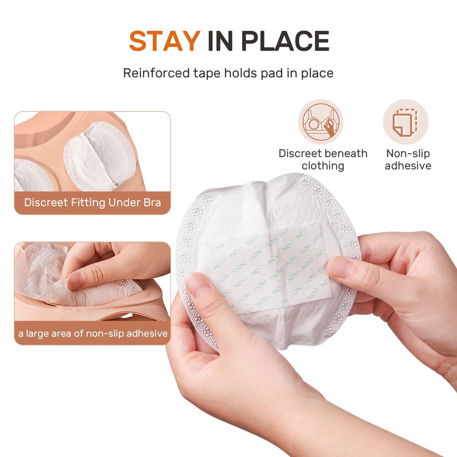 NCVI Nursing Pads Disposable,Super Absorbent And Keep Dry60/120 Count Breast Pads for Leaking MilkSoft &Thin Nipple Pads for Nur