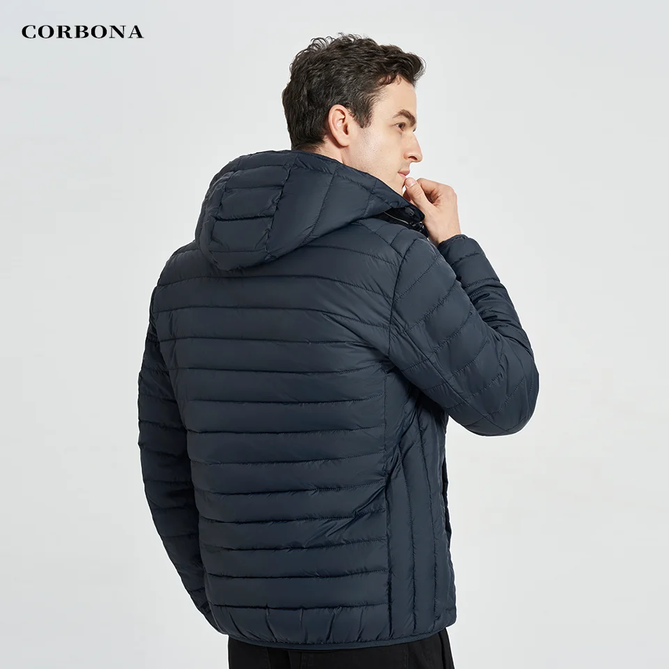 Corbona Autumn Man\'s Winter Jacket Business Casual Lightweight Selected Cotton Outwear Sports Coat Oversize Male Clothing Homme