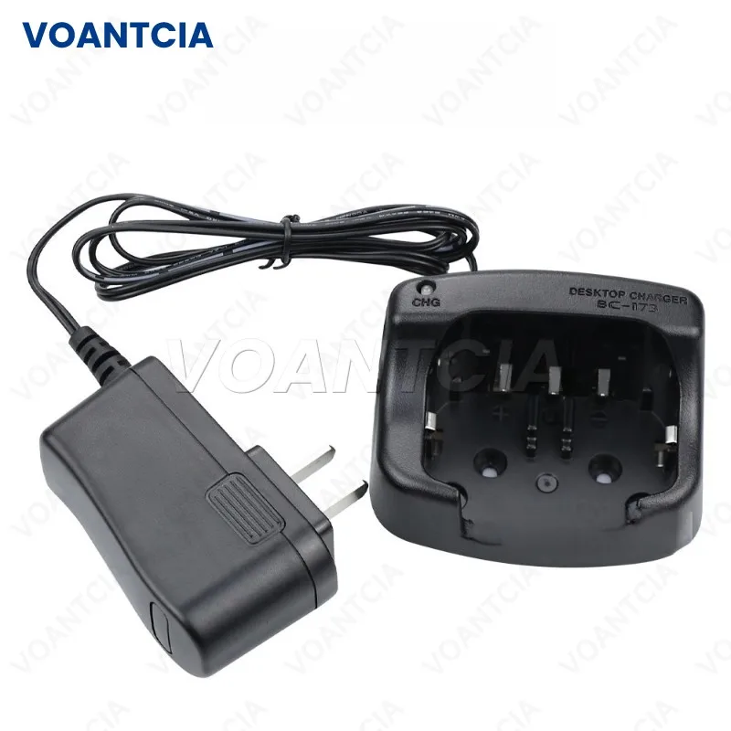 US/EU AC Plug Battery Desk Dock Charger Adapter BC173 for ICOM IC-M33 M34 M36 Walkie Talkie for BP252 BP-252 Battery BC-173