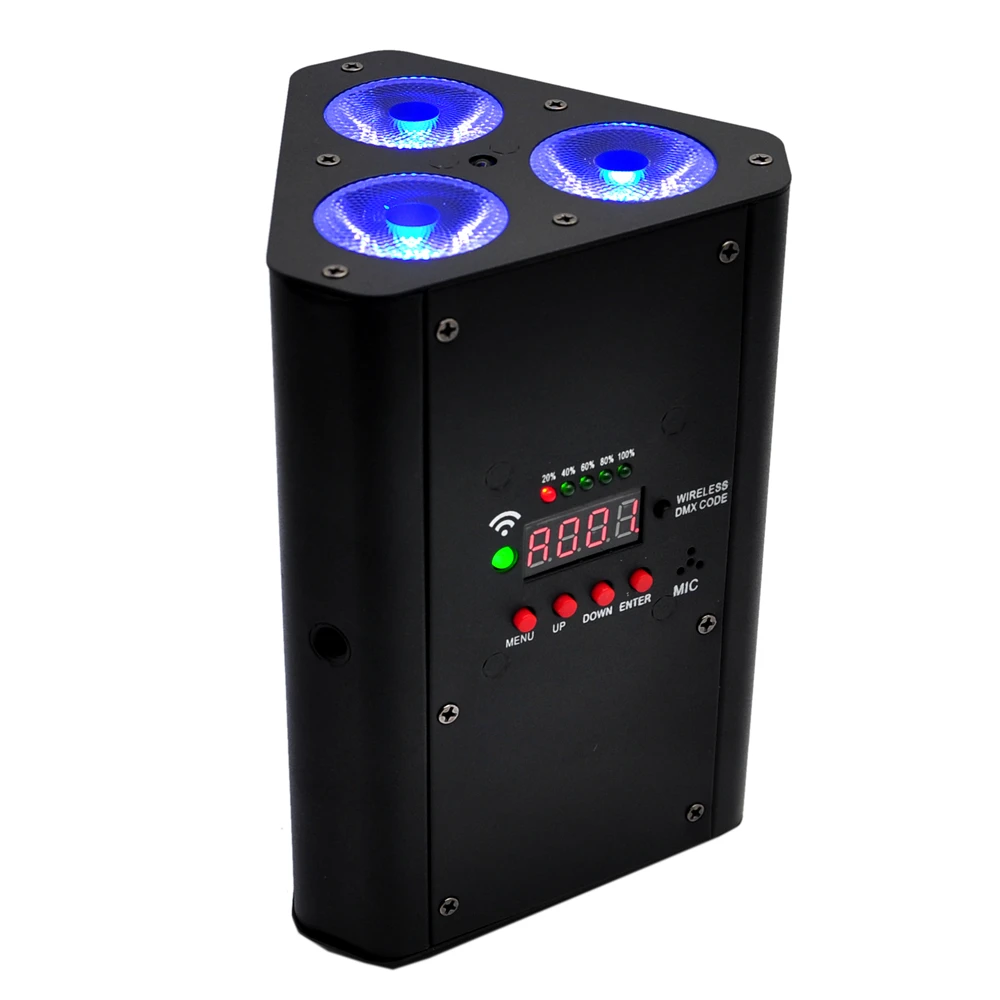 TIPTOP-Lumière LED Par à Batterie LeicAngle, Mini Taille, Infrarouge, Télécommande DMXorgControl, Truss Par, Power IN OUT, 3x12W, RGBW, 4 en 1