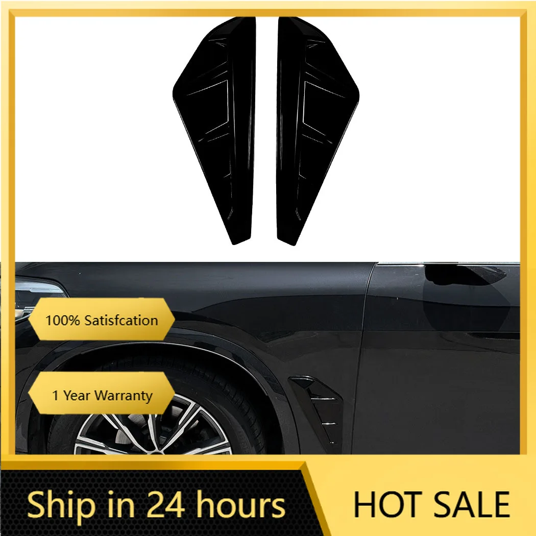 

Эмблемы для BMW X5 G05 M Sport 2019-2022, внешнее боковое крыло автомобиля, воздушный поток, крыло, решетка, впускное отверстие, глянцевый черный защитный