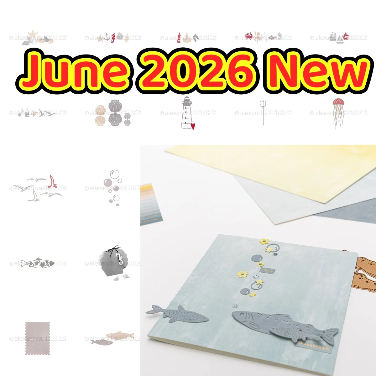 June 2026 New Fish Summer Ocean Boots Garden Mini Metal Cutting Dies For DIY Decorating Scrapbook Paper Card Album Embossing