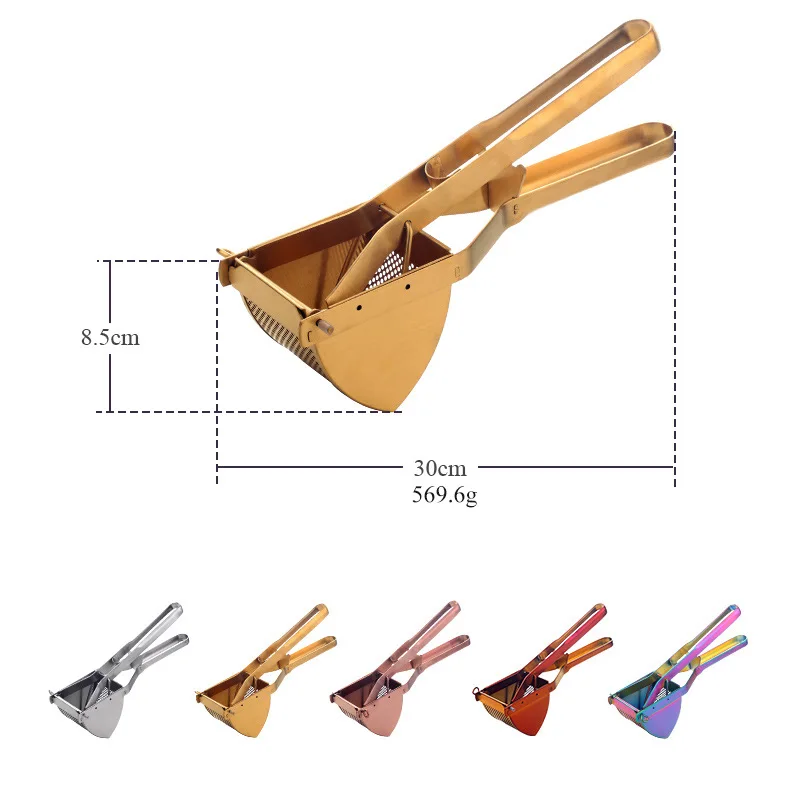 Stainless Steel Shaped Juice Press Potato Mud Press Vegetable Stuffing Squeezer Tool