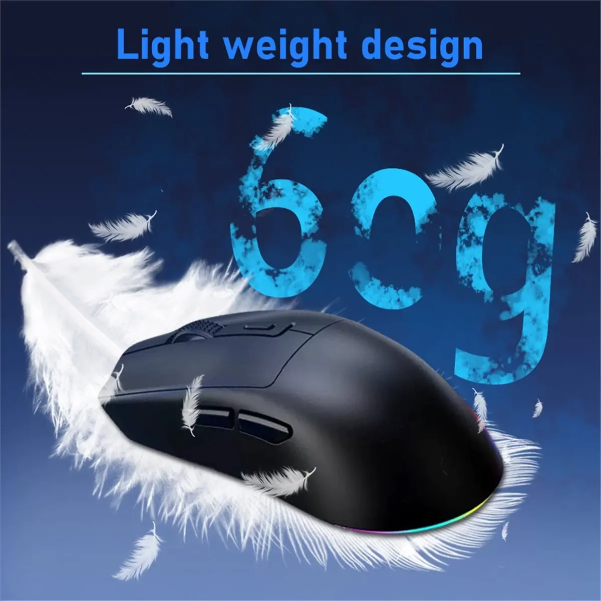 DT81 Rechargeable Wireless Gaming Mouse with Charging Dock Bluetooth 2.4G Dual Mode Backlight Ergonomic Design Game Mouse B