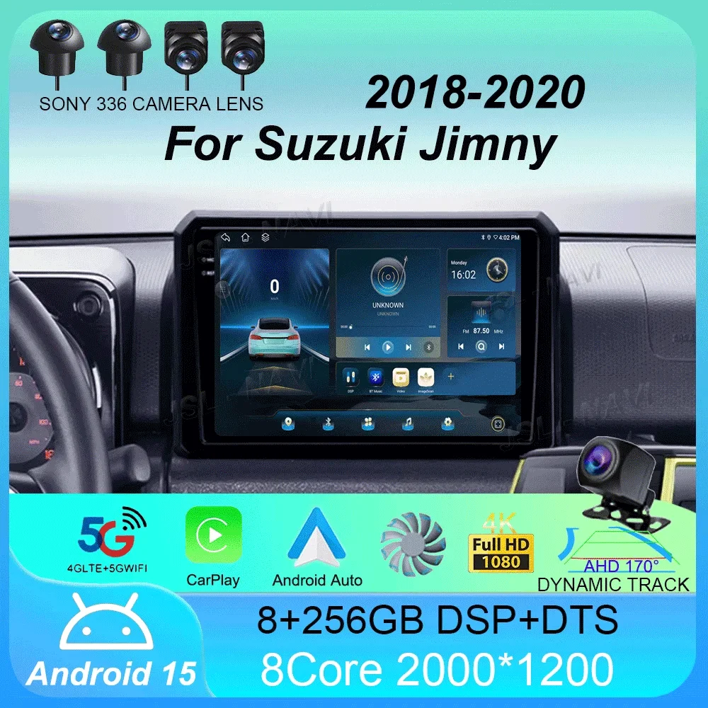 

Car Radio Android 15 Carplay Auto For Suzuki Jimny 2018 2019 2020 Multimedia Video Player GPS Navigation DSP 2Din DVD Stereo 4G