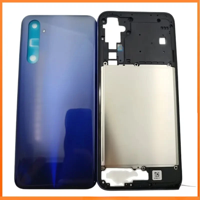

For Oppo Realme6 RMX2001 Phone Housing Middle Frame+Battery Back Cover Case Replacement Parts