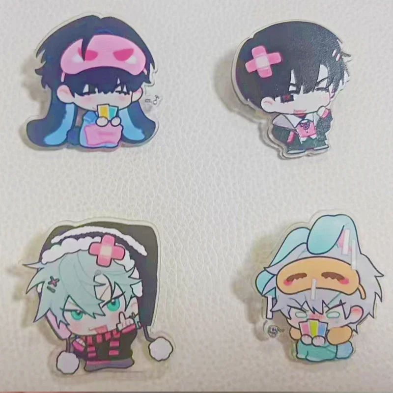 4Pcs/Set KPOP TV Alien Stage Ivan Till Anime badge Acrylic Brooch Pin Cosplay Accessories For Clothes Decoration gift