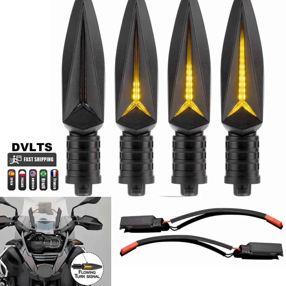 

LED Turn Signals Motorcycle Front Flowing Blinkers For BMW F650GS F700GS F800G F800RF800ST HP2 Sport K1200R K1300R S1000R R1200G