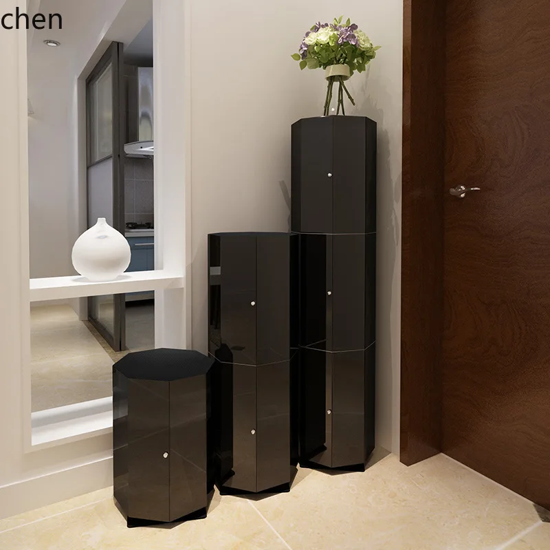 YFY  Cylindrical Staircase Storage High Vertical Living Room Home Entrance Hallway with Cabinet Door Shoe Rack