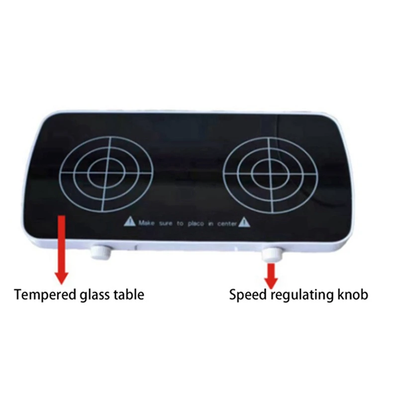 2X Mini Magnetic Stirrer With Stir Bar,2 Independent Working Panel Lab Mixer,1L+1L Capacity,0-4000RPM Adjusat Speed