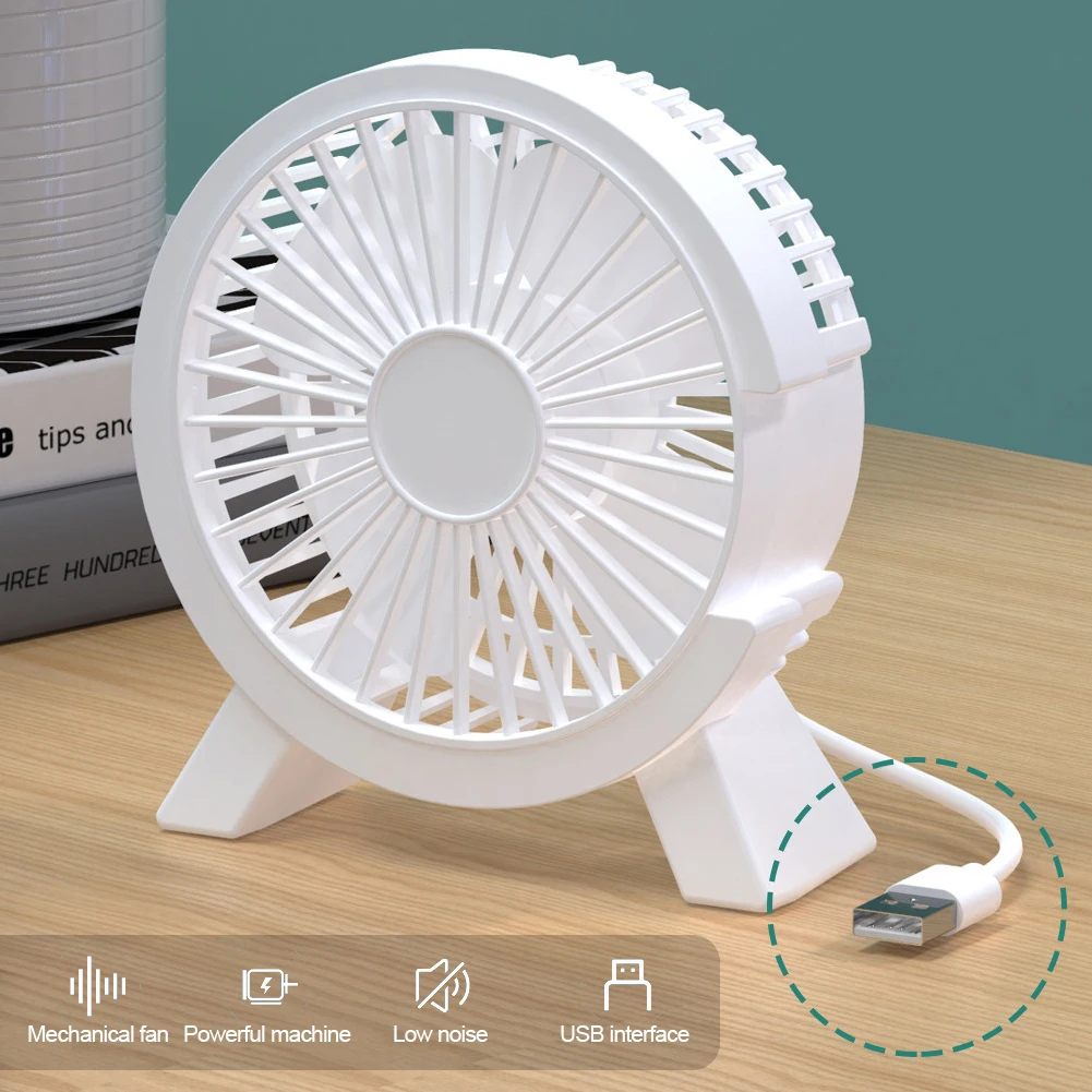 Mini USB Fan Portable DC Desk Cooler Cooling for Notebook Laptop Personal Adjustment Fan Table Fan Home Office Outdoor