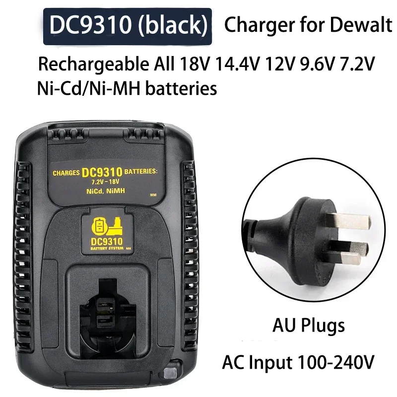 For Dewalt 18V Batteries DC9310 Rapid Charger Replacement of For Dewalt 7.2V-18V Ni-Cd/Ni-MH Battery DC9098 DC9096 DC9091 DW9072