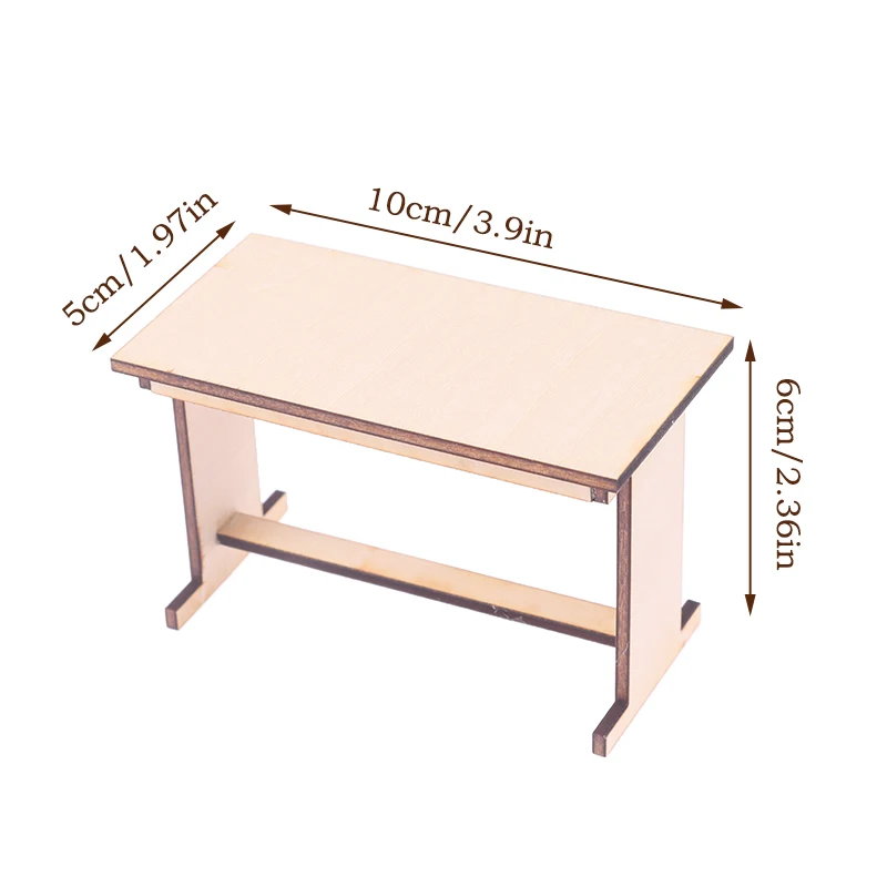 1:12 casa de bonecas em miniatura mesa de escritório mesa de jantar móveis modelo de casa decoração brinquedo casa de boneca acessórios