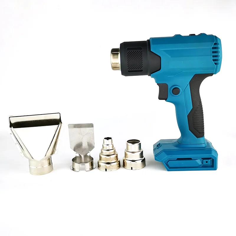 

Portable Heat Shrink Gun Cordless Electric Heat Gun Compatible for Makita 18V Battery Three Temperature Settings with 4 Nozzles