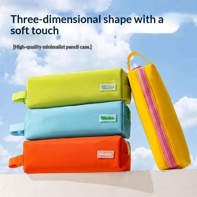 1Pcs Portable Creative Pencil Box New Large Capacity Pencil Case Colourful Stationery Bag For Students