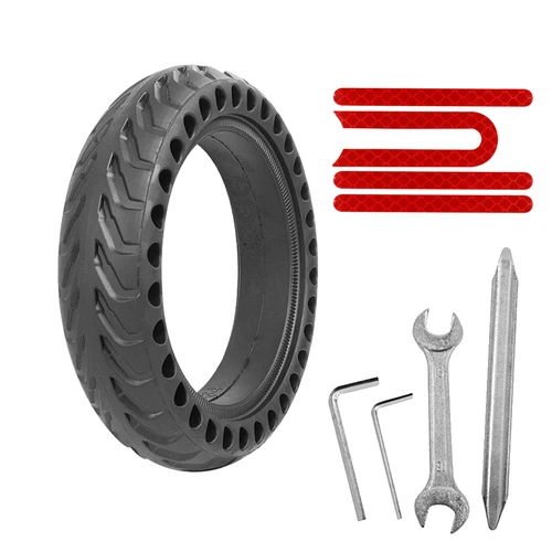 Imagen 2 del producto Neumático sólido de 8,5 pulgadas para Xiaomi M365 Pro 1S Pro 2 Essential E-Scooter, rueda delantera trasera de goma, pegatina reflectante, piezas de herramientas