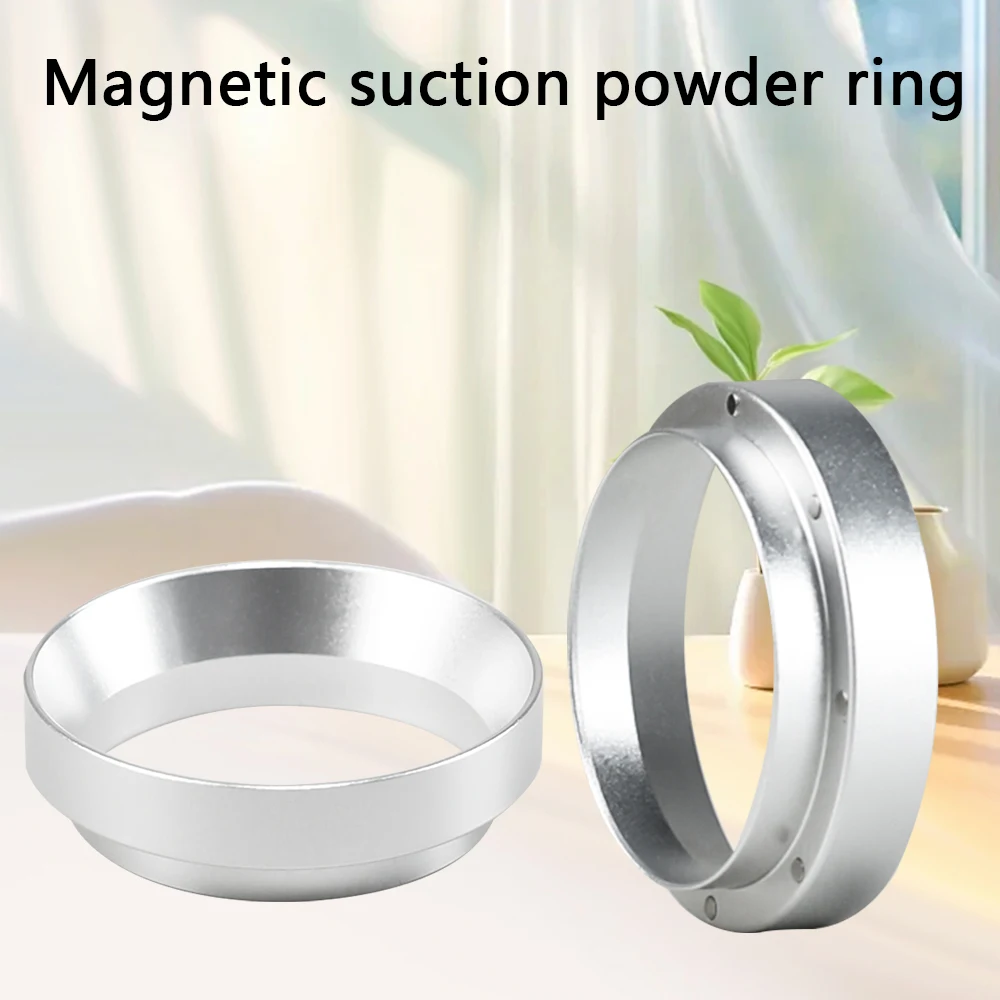 Anti fly powder ring aluminum inner card 8 strong magnetic suction coffee machine handles 51/53/58MM powder ring
