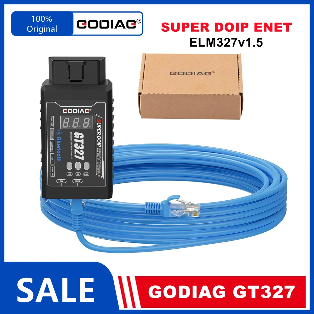 GODIAG GT327 Super DOIP ENET OBD2 ELM327V1.5 Bluetooth 4.0 OBD II Scanner for iOS/Android/Windows