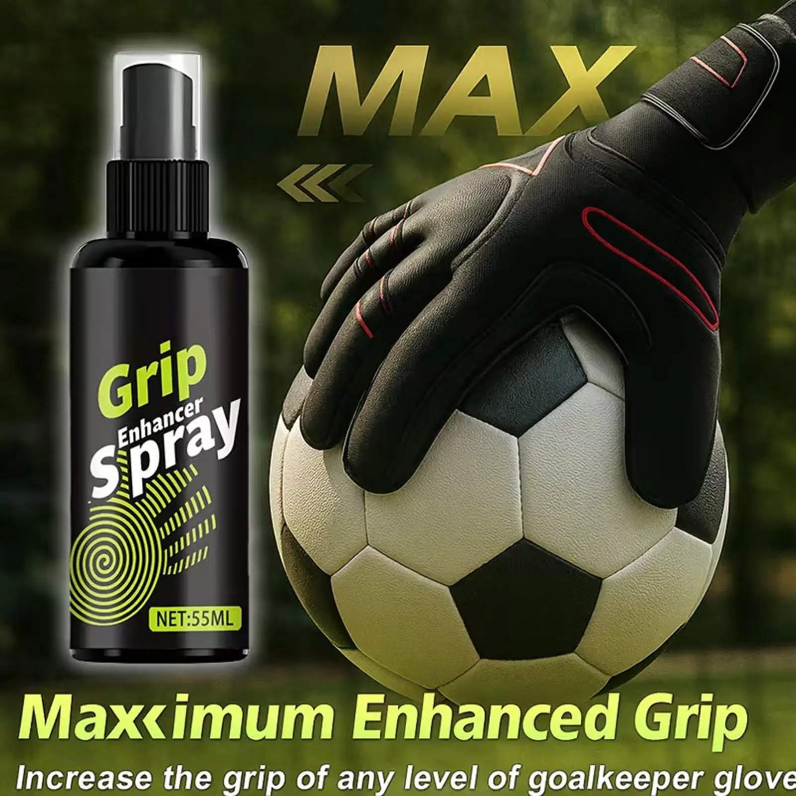 Glove Glue Goalkeeper 55ml Anti-Skid Grippy Glue Football Grip Spray for Soccer Volleyball Baseball Boxing Golf Training Kids
