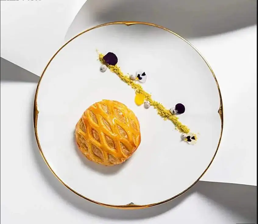 

Bone China Disc Restaurant Decoration Western Plate Main Dish Cake Dessert Nordic Home Kitchen Ceramic Tableware