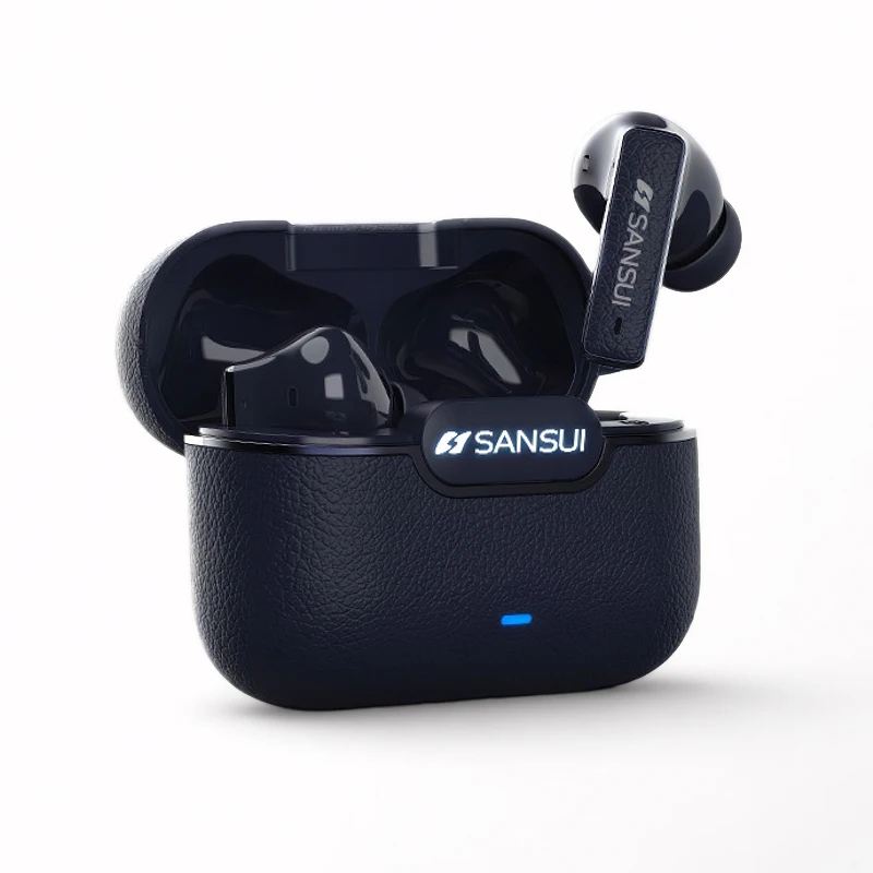 Sansui ANC Bluetooth 5.4 Earphones -52dB Active Noise Canceling Headphones In-Ear Detection TWS Wireless Earbuds Hands Free