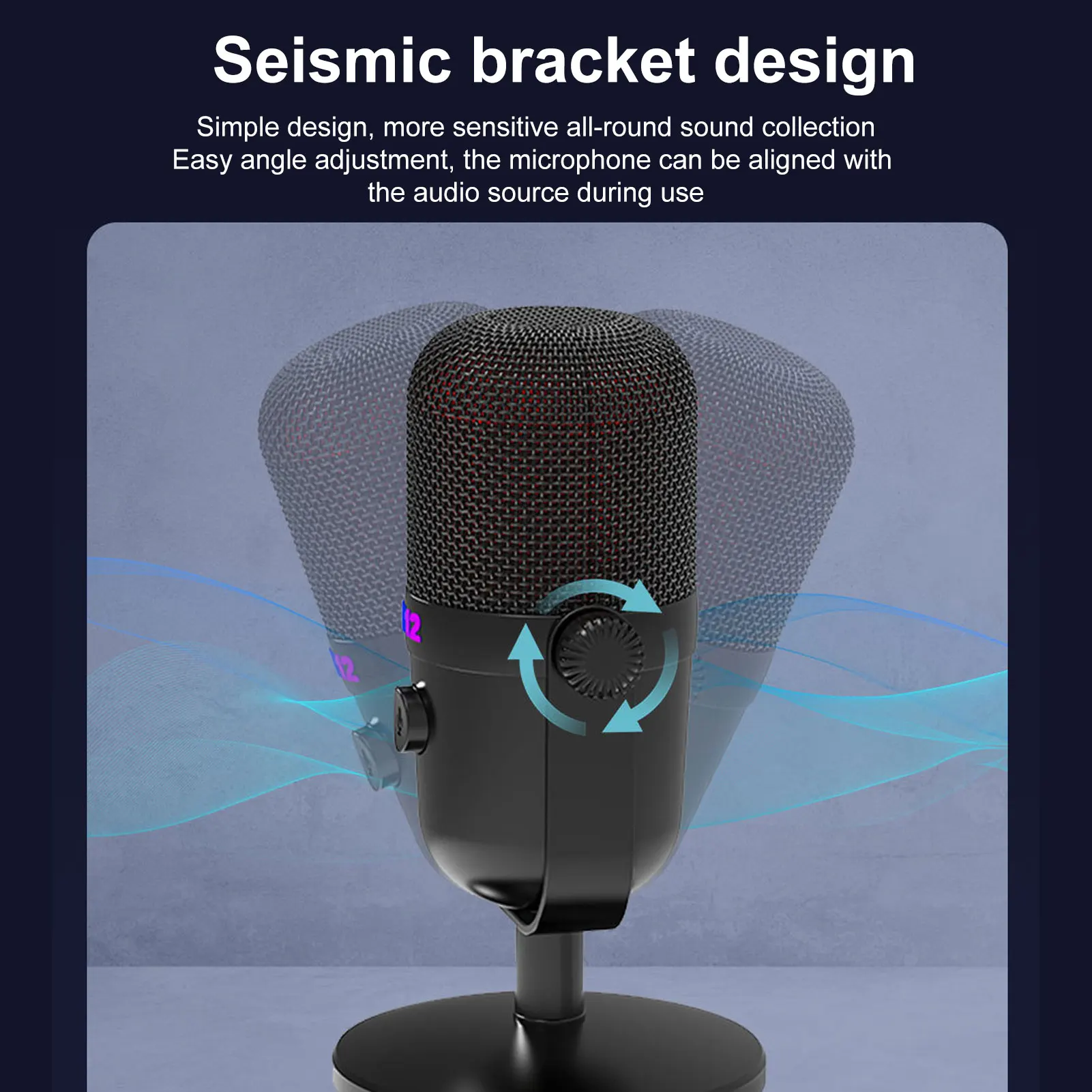 Microfone condensador usb para jogos, microfone para laptop, gravação de telefone, streaming ao vivo, karaokê, efeitos de iluminação rgb, microfone condensador