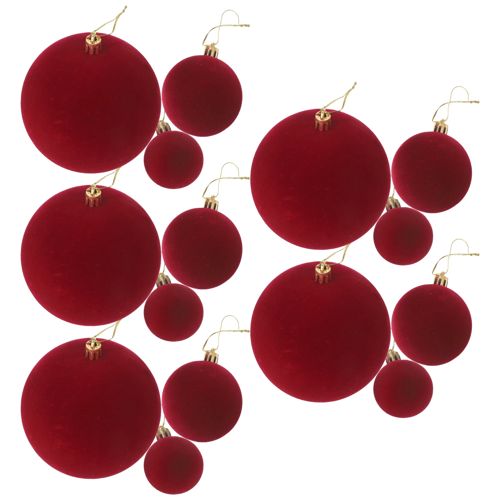 

15 Pcs Bobo Ball Decoration Large Velvet Ornaments Christmas Balls Other Festive Items Flannel Flocked