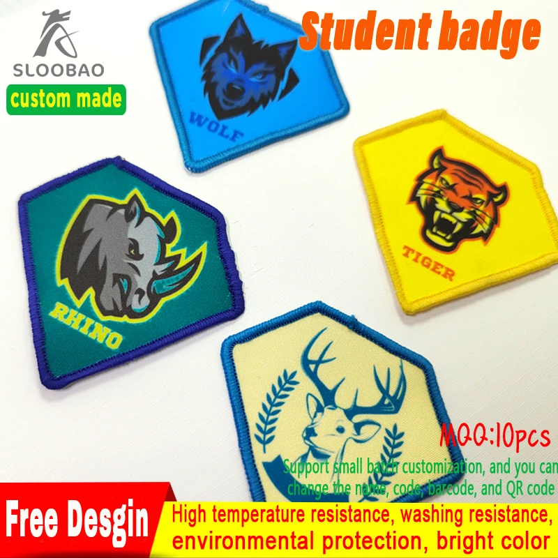 Teams Athletes Competitive Games Professional Color Clothing Label Logo Cloth Patch  Free Design apliques bordados para ropa