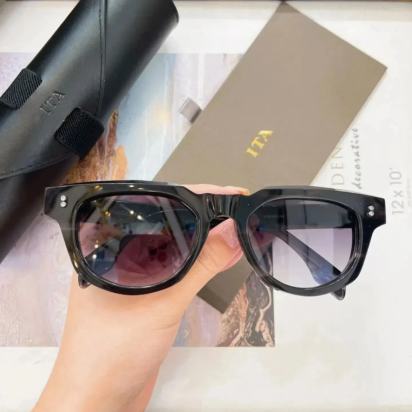 

Newest Brand Women Men Sunglasses Luxury Design Acetate Frame Premium Casual Trendy Vintage For Unisex Eyeglasses ADITA DTS726