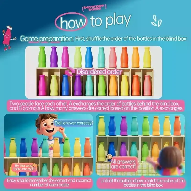 ของเล่นจับคู่สีสำหรับเด็กปฐมวัย ฝึกความจำ เกมกระดานแบบอินเทอร์แอคทีฟ ปริศนา ของเล่นสำหรับงานปาร์ตี้คริสต์มาส ฮาโลวีน ของขวัญ