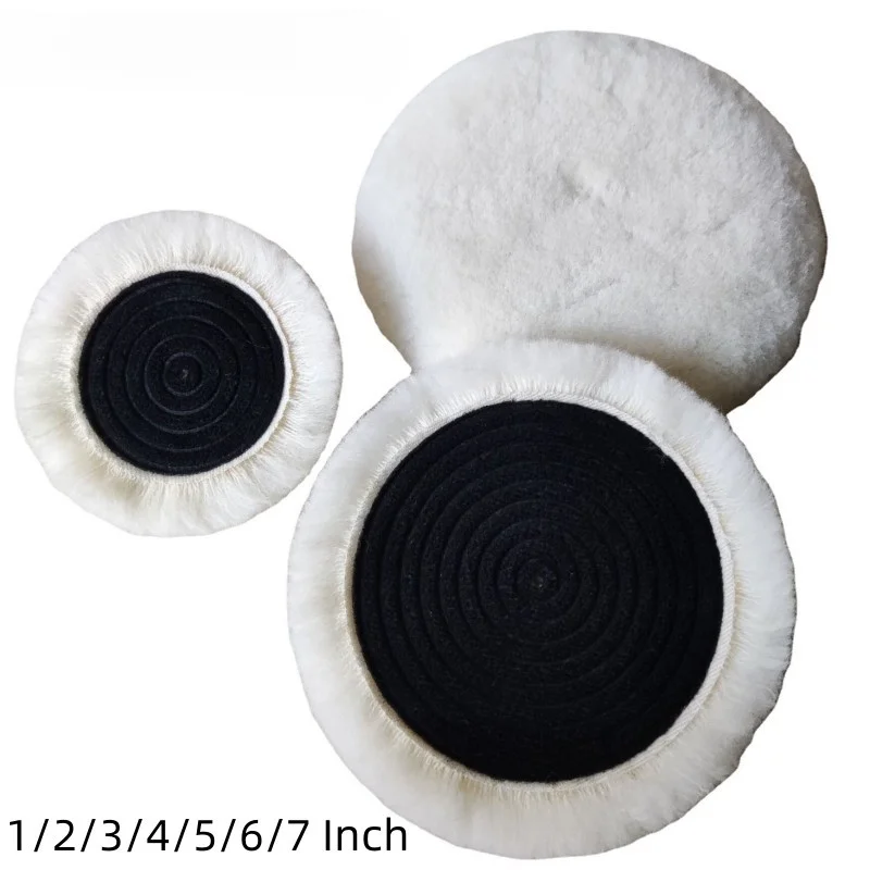 Wool Polishing Wheel 1-7 inches self-adhesive wool ball fine grinding pure wool disc car beauty playing Wax Polishing Disc