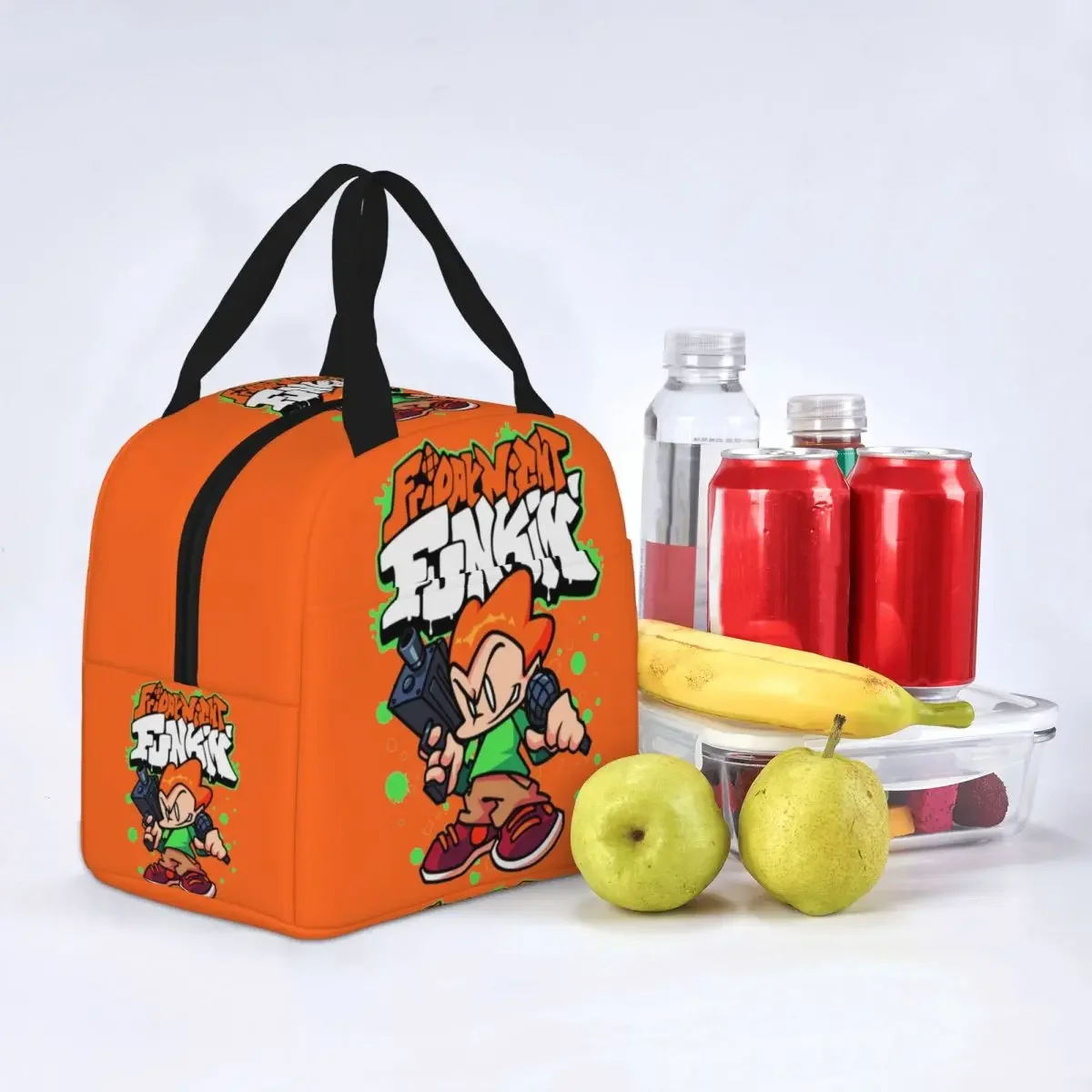 Friday Night Funkin Pico Insulated Lunch Bag Thermal Bag Meal Container Portable Tote Lunch Box Food Bag Work Outdoor