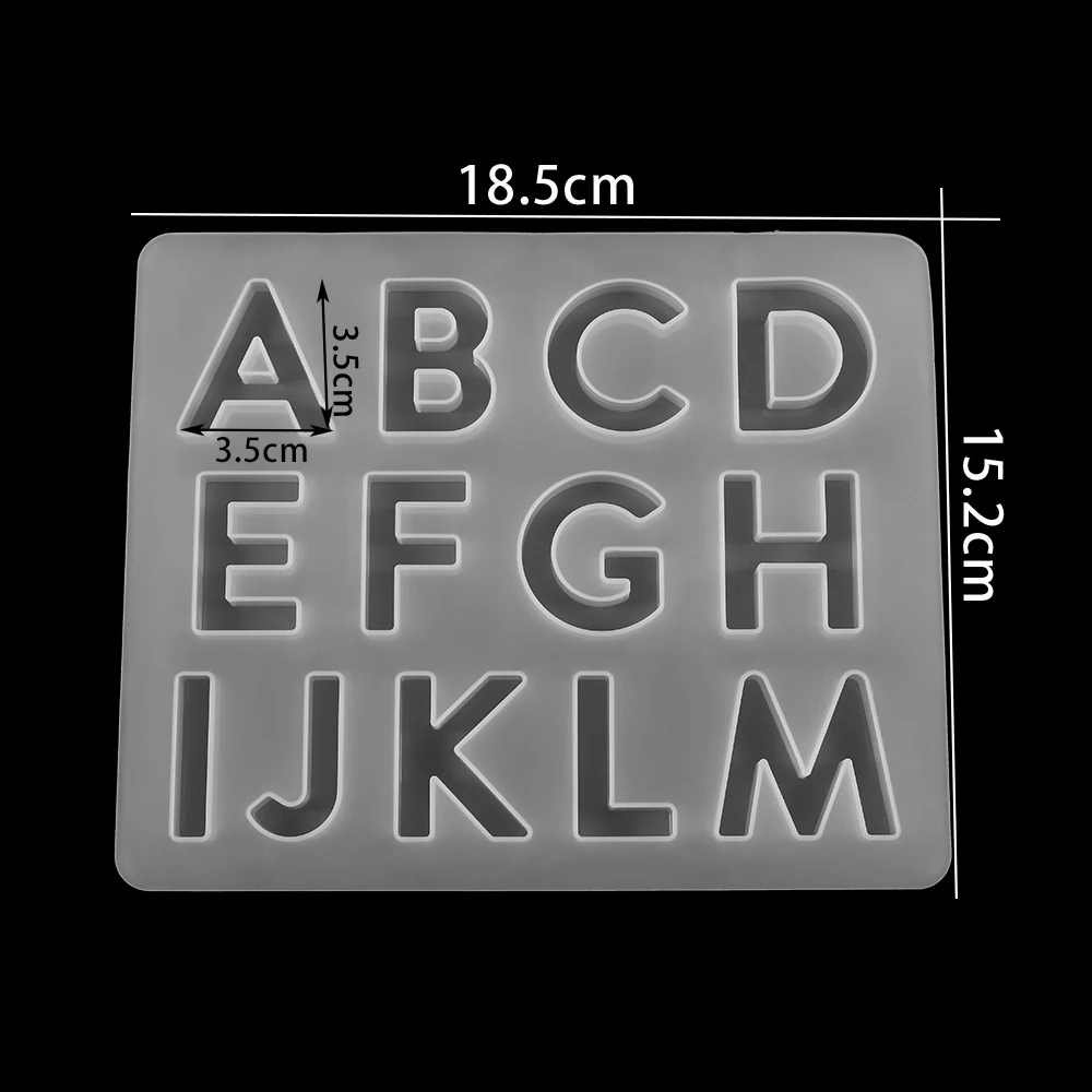 1Pcs/lot English Alphabet Silicone Molds Letter Epoxy Resin Casting Mold Mixed Style For DIY Jewelry Making Findings Accessories