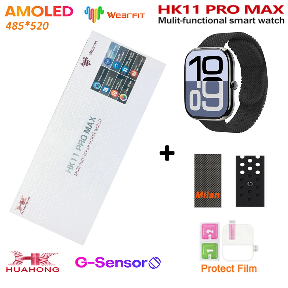 2026 HK11 PRO MAX SmartWatch Original Series 11 AI ROBOT AMOLED