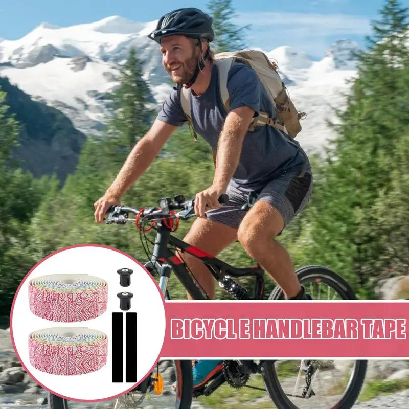 

Cycling Handlebar Tape Soft Cycling Handlebar Grip Tape Wraps Non-Slip Adhesive Handle Wrap With End Plugs Cycle Accessories For