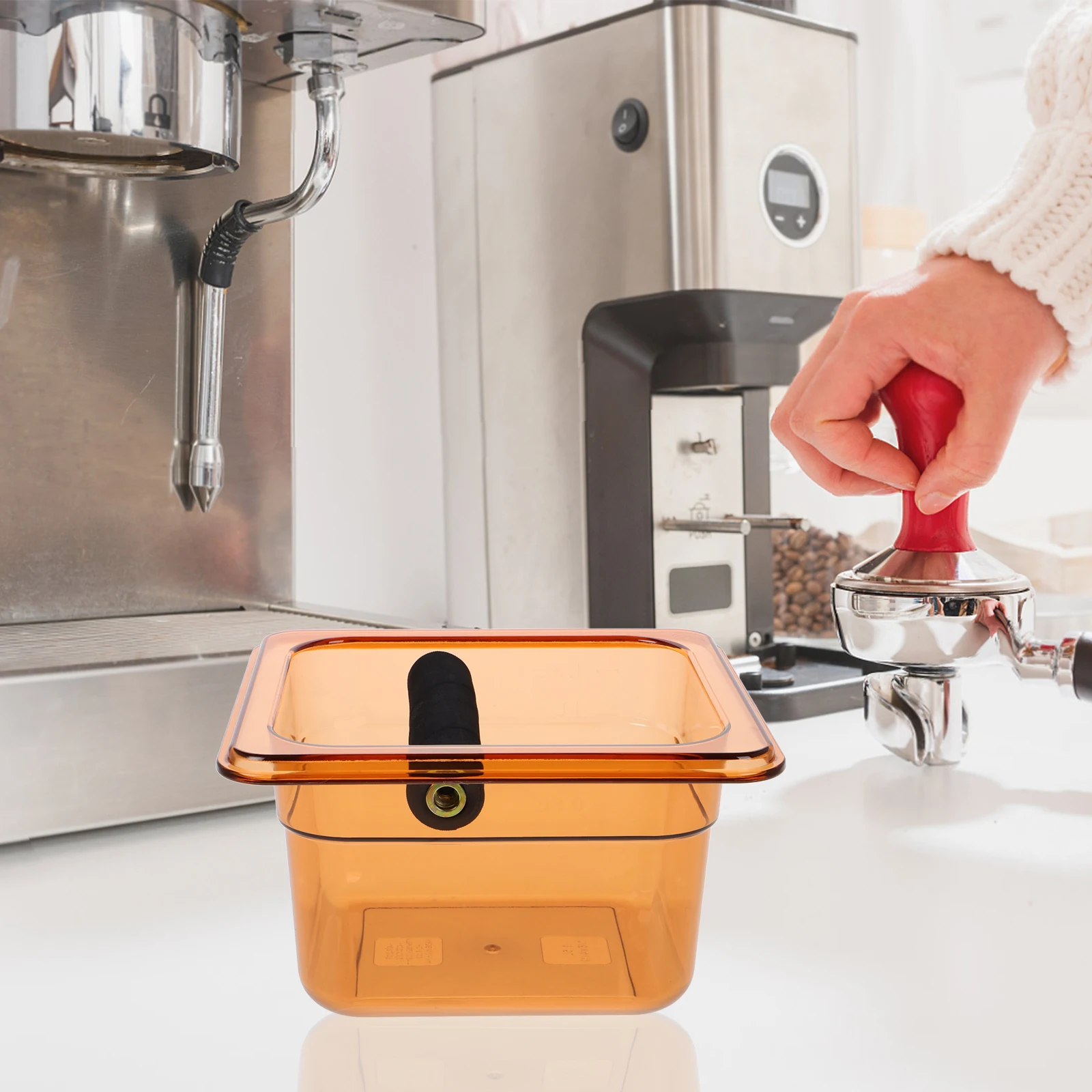 

Modern Coffee Grounds Container For Espresso Large Capacity Anti-Slip Powder Residue Bucket Cover Set Home