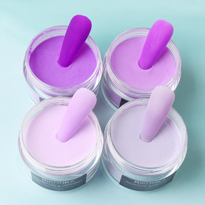 Polvo acrílico de color lavanda, Gel de extensión, pigmento para uñas, polvo, diseño profesional de Arte de uñas, suministros de decoración, herramienta