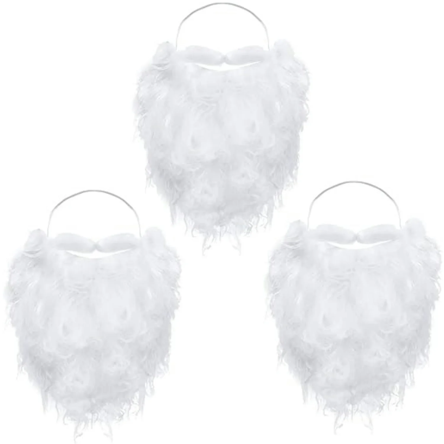 Barba de Santa Claus Blanca, Barba Falsa, Disfraz de Gnomo para Adultos, Disfraz para Navidad y Halloween