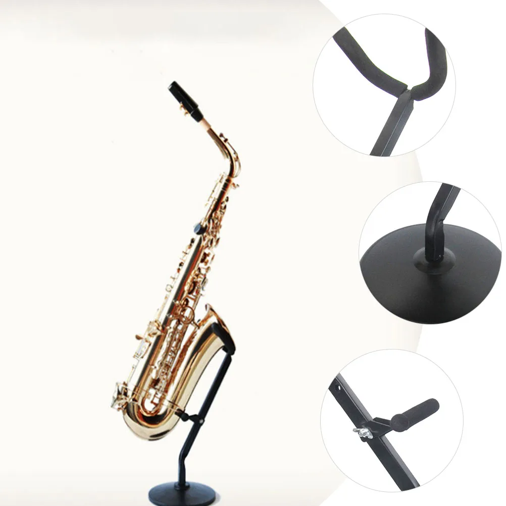 

Alto Saxophone Stand Practical Saxophone Storage Rack Durable Non-Deformable Sax Display Stand Iron Sponge Material