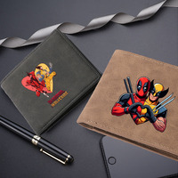 Deadpool & Wolverine New men's wallet short wallet business casual Money Dollar Clip Zipper Coin Wallets Credit ID Cards Purses