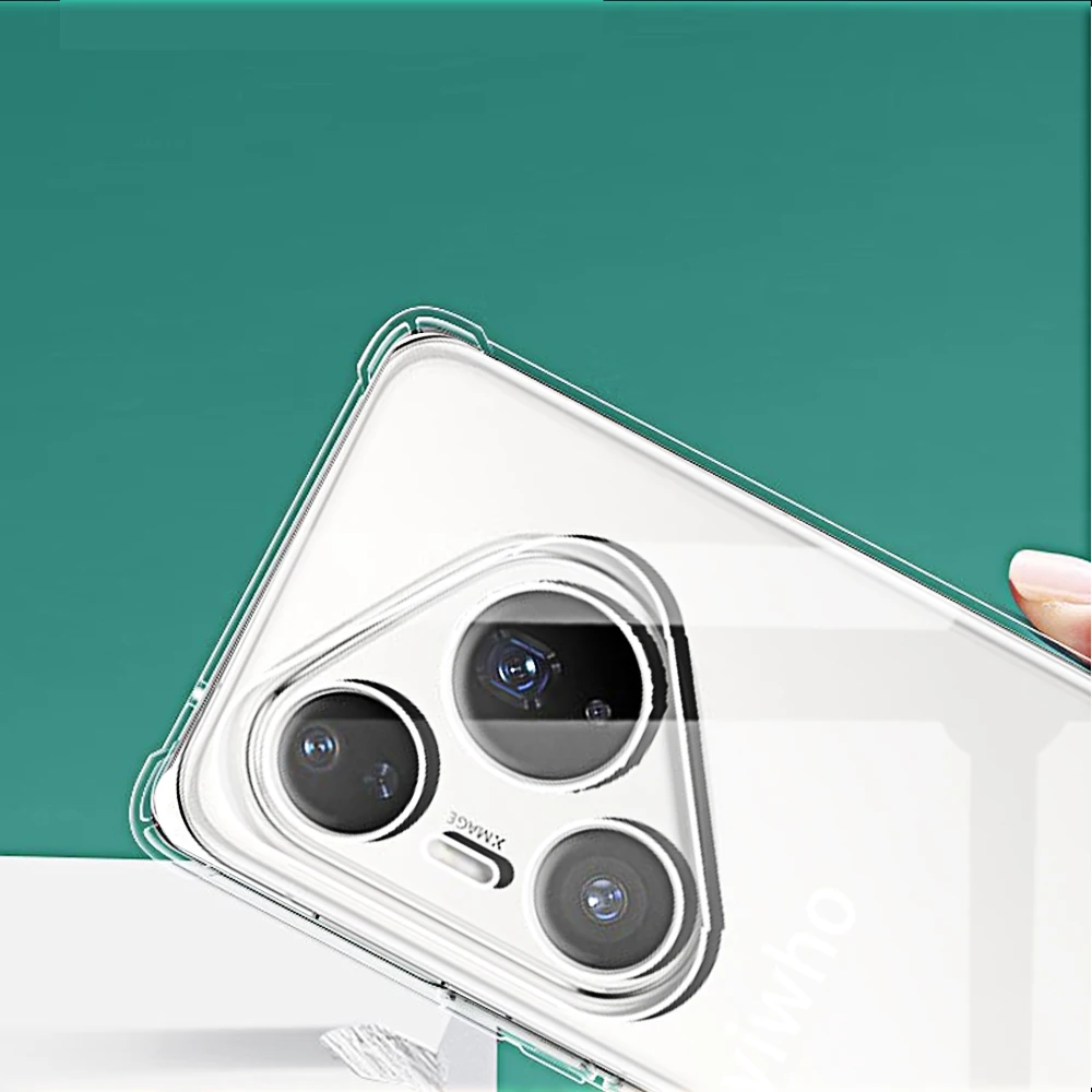 حافظة هاتف شفافة لهاتف هواوي بورا 80 برو + الترا P80 غطاء خلفي ناعم من البولي يوريثان الحراري لهاتف هواوي بورا 70 60 برو بلس P70 P60 Pura80