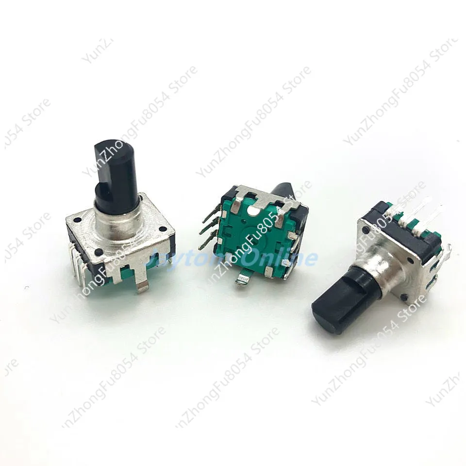 

100pcs 360 Degree EC12 Rotary Encoder Audio Encoder Coding Switch 5Pins 24 Position With Push Button 12/14/19mm Half Shaft