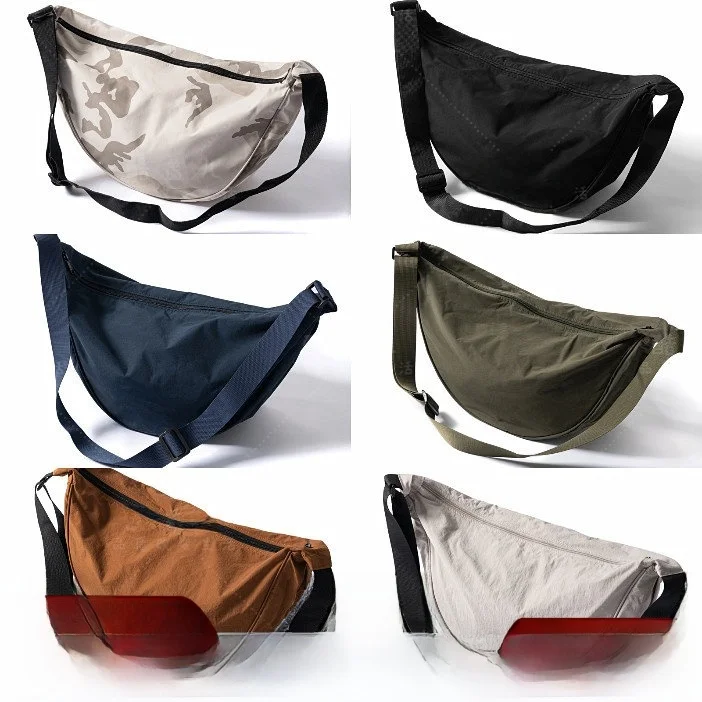 

Casual Dumpling Shape Crossbody Bag Unisex Shoulder Bag Six Colors Available for Couples Fashionable Leisure Handbag