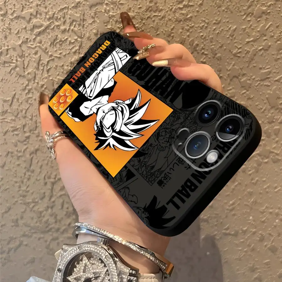 Custodia per iPhone 17Air 7 8 13 12 11 17 Pro Max XR 15 16 14 Plus XS Max Custodia morbida nera per telefono Dragon Ball Cartoon Comics Goku